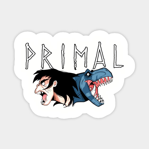 Primal Profile (Alt Print) Sticker by Nerdology